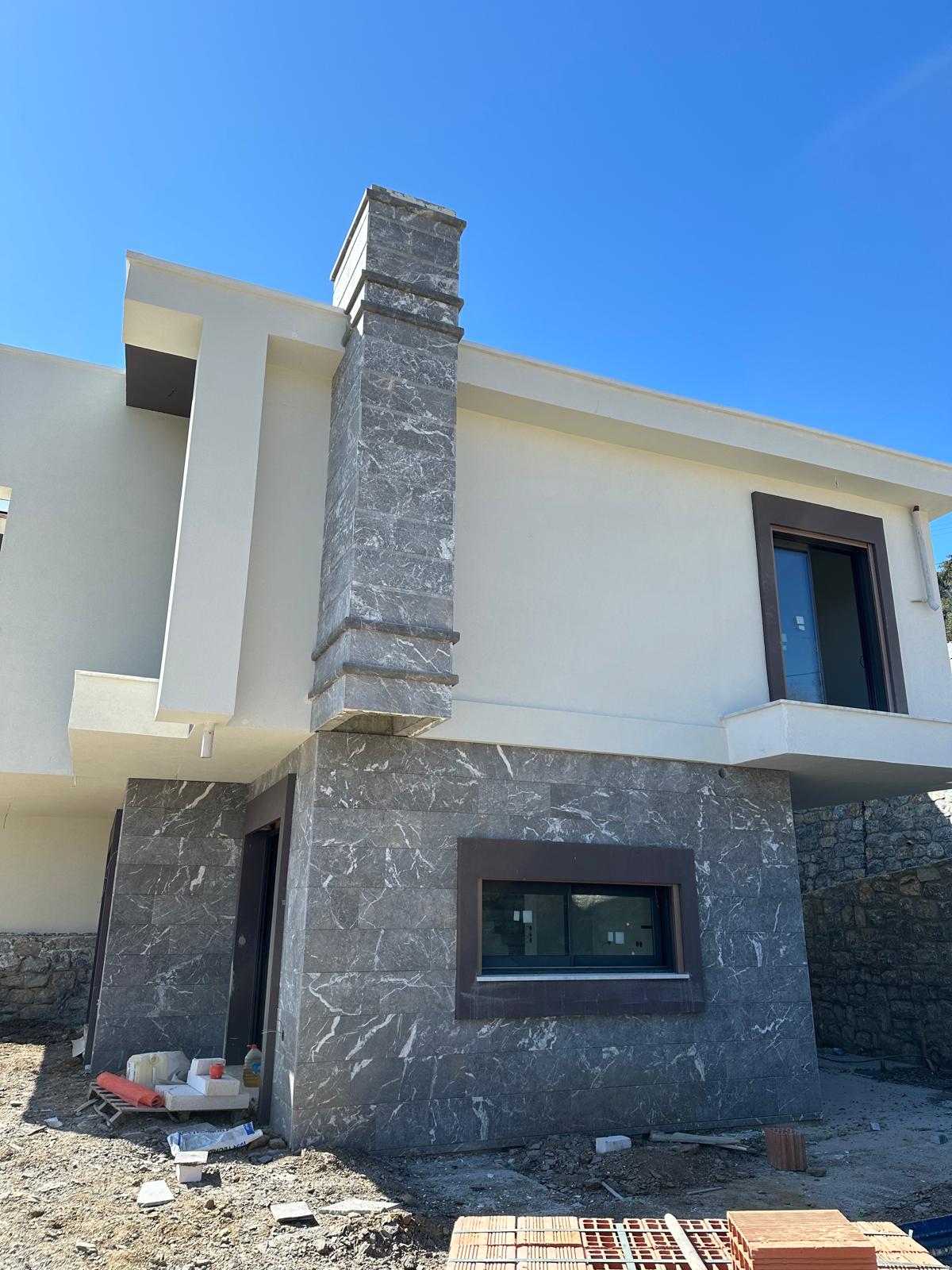 Piges Mermer mermer cephe villa uygulaması